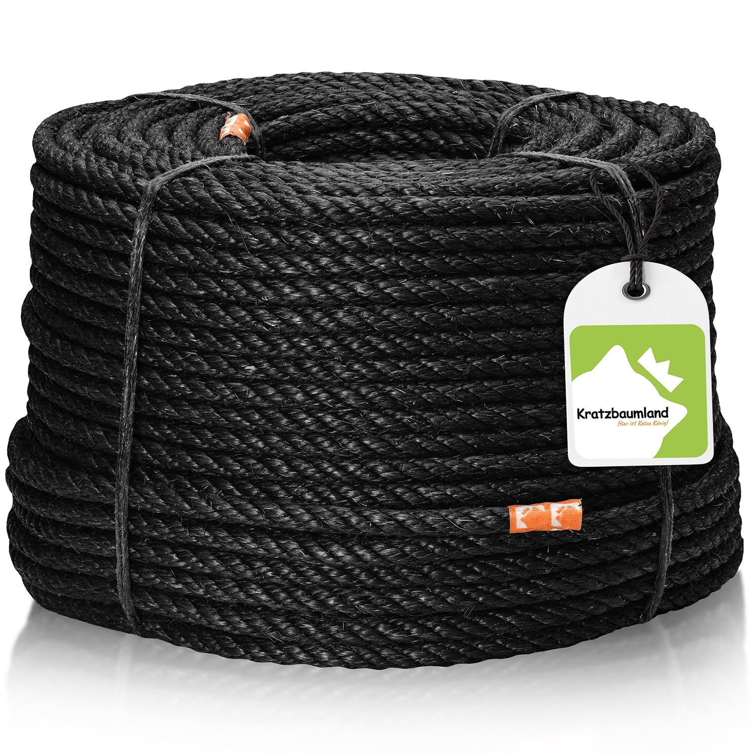 Kratzbaumland Premium Sisal Rope Black 10 mm Black Sisal Rope for